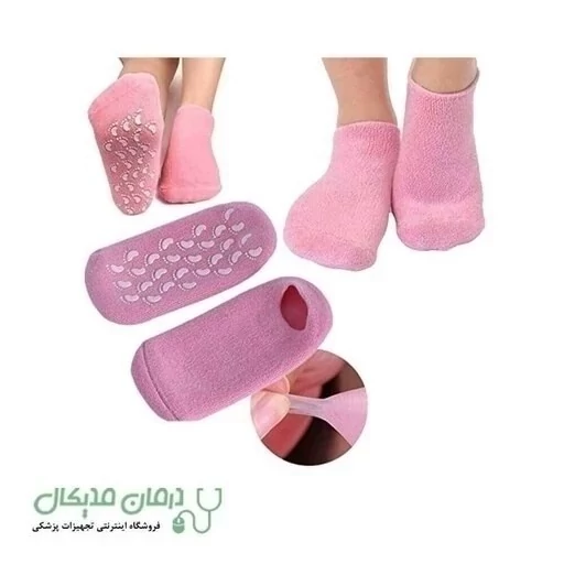 جوراب سیلیکونی پاپوش طبی مراقبت و ضد ترک پا Spa Gel Socks 2