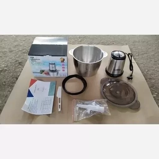 خرد کن برقی استیل 3 و نیم لیتری ، 1200وات دو سرعته مارک کوکینگ