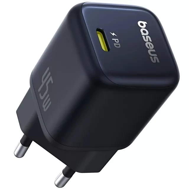 شارژر دیواری فست شارژ تایپ سی 45 وات بیسوس CCGAN45CE Baseus