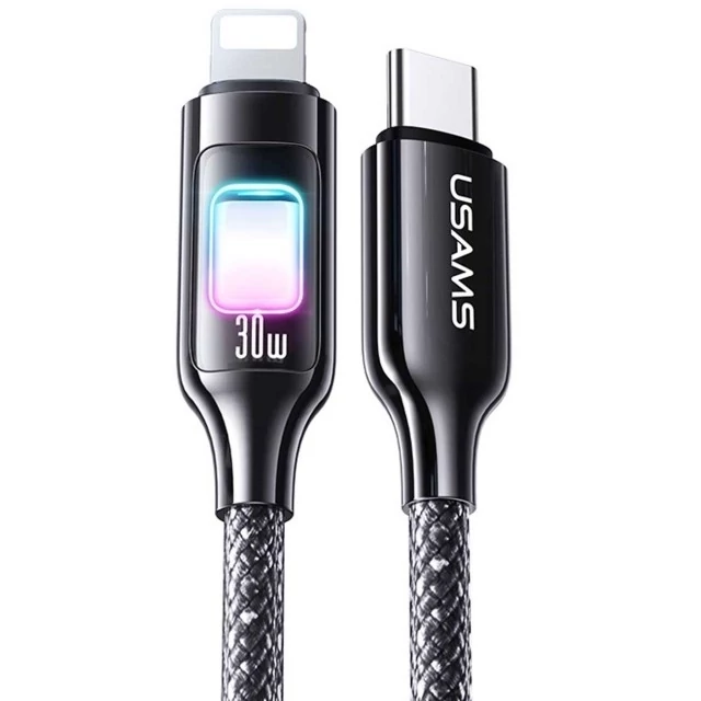 کابل آیفونی فست شارژ تایپ سی به لایتنینگ 30 وات 1.2 متری یوسامز SJ749 USAMS SJ749 30W