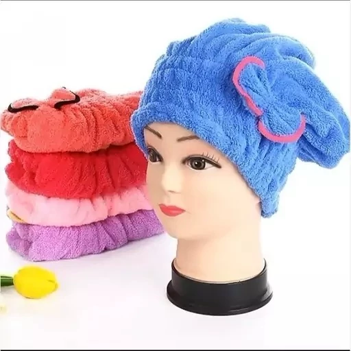 کلاه حمام حوله سر کلاه حوله ای زنانه بسته 12 عددی کلاه حوله سرخشک کن