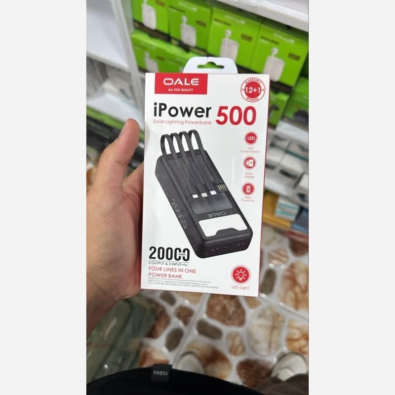 پاور بانک  بیست هزار  شارژ سریع  چراغ دار  OALE 20000