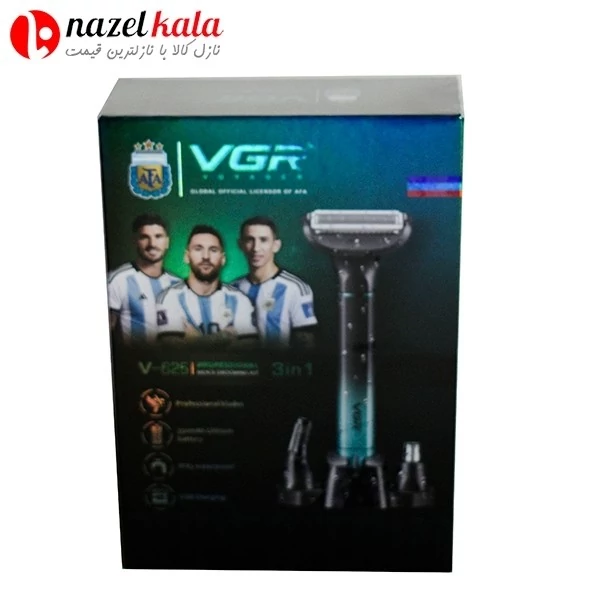 بادی کروم و ماشین اصلاح سه کاره وی جی آر مدل V-625 VGR