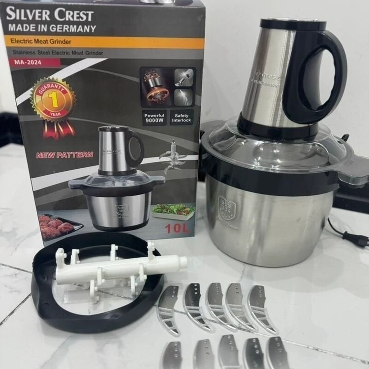 خردکن 10 لیتری سیلور کرست آلمان- 10 تیغه - موتور بزرگ 9000W وات- مدل 2024