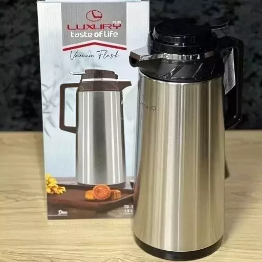 فلاسک داخل شیشه (آینه ای) لاکچری پلاس بدنه استیل 2 لیتری
