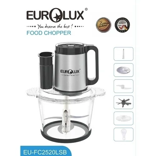 خردکن غذاساز یورولوکس مدل EU-FC2520LSB خردکن غذاساز یورولوکس مدل EU-FC2520LSB 1 نفر