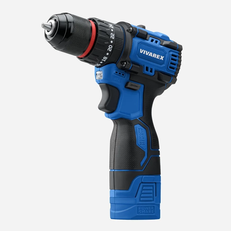 دریل شارژی 16 ولت براشلس دوباتری ویوارکس مدل VR1608-BLX  .