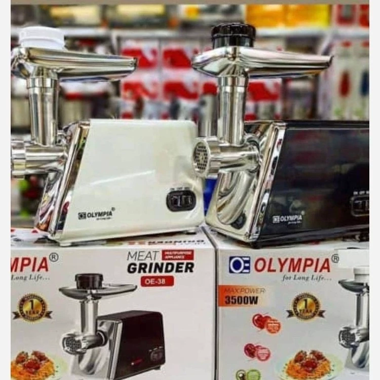 چرخ گوشت المپیا مدل OE38 با 3 عدد شبکه و چرخش معکوس
