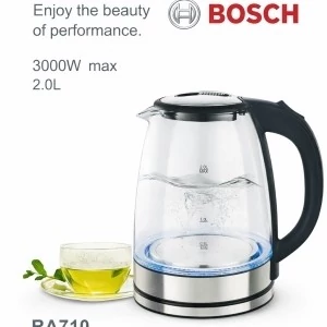 کتری برقی شیشه ای بوش Bosch مدل RA710 توان 3000 وات ظرفیت 2 لیتر