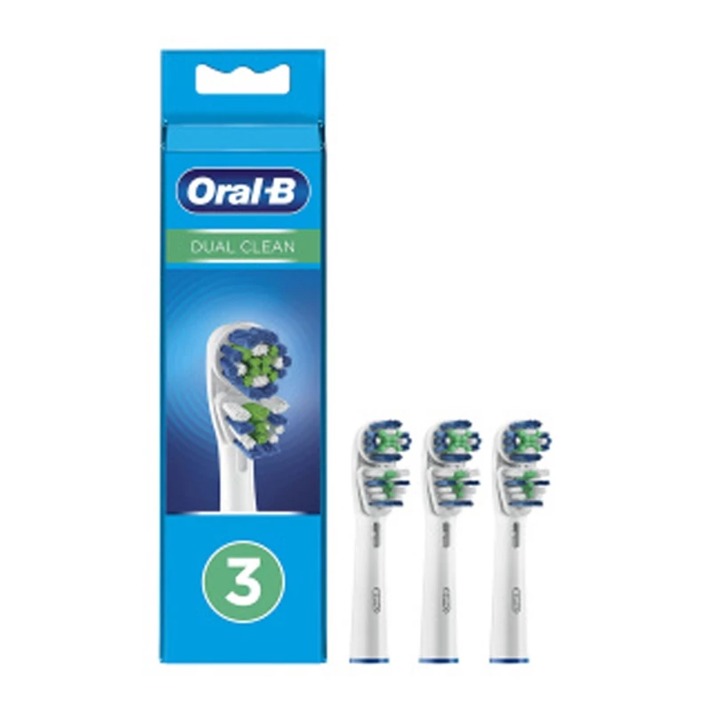 سری یدک مسواک برقی اورال-بی مدل Dual Clean بسته 3 عددی