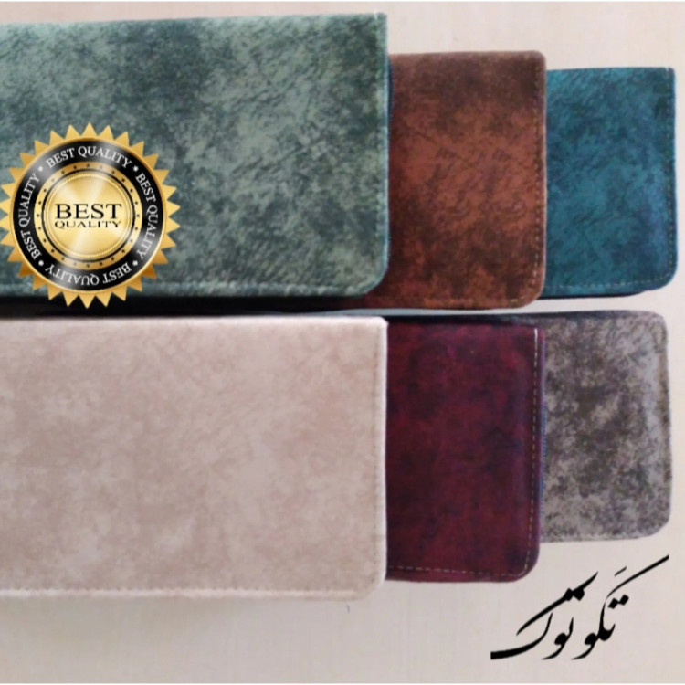 کیف پول و کیف موبایل دستی زنانه رویه چرم خارجی ابعاد 21 در 11 سانتیمتر