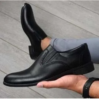 کفش اسپرت مردانه چرم صنعتی مدل رویال رنگ مشکی