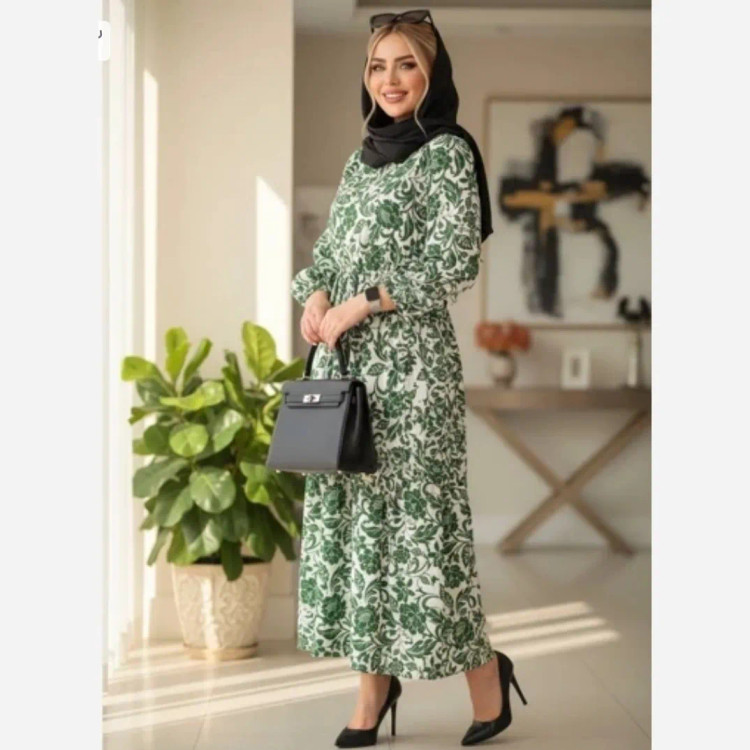 پیراهن زنانه اسپرت طرح مانتویی مدل شاهدخت جنس سوپرسافت فری سایز مناسب بارداری و شیردهی