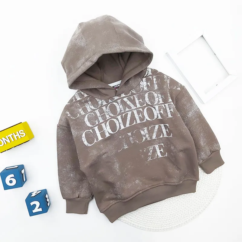 هودی بچگانه دورس کلاهدار چاپ انگلیسی دخترانه و پسرانه