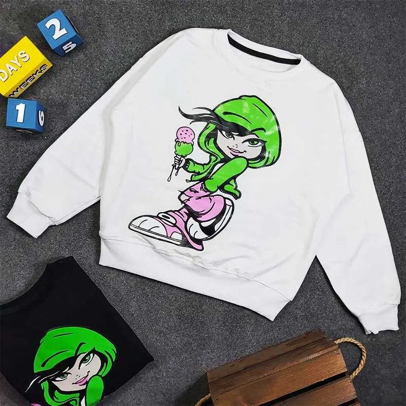 کراپ دخترانه طرح دختر جنس دو رو پنبه سوپر درجه یک