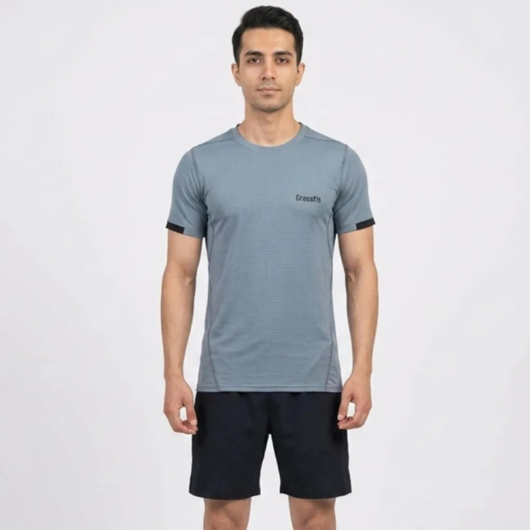 تیشرت ورزشی مردانه مدل CROSSFIT جنس فلامنت سوزنی کد 11575