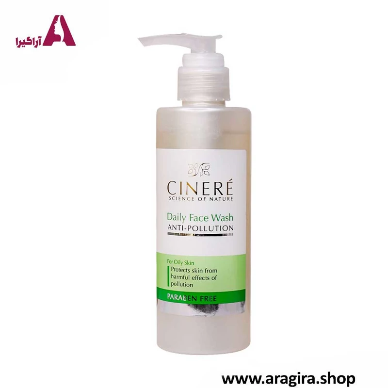 ژل شستشوی صورت ضدآلودگی هوا سینره 200ml مخصوص پوست‌ چرب