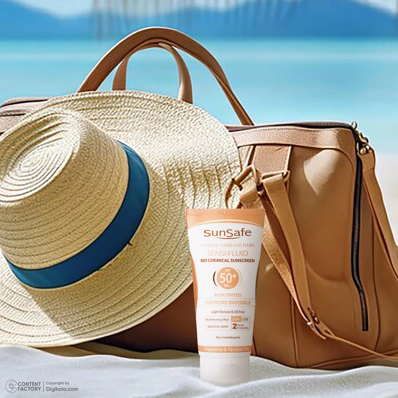 کرم ضدآفتاب سانسیف مدل سنسی فلوئید SPF50، حجم 50 میلیلیتر