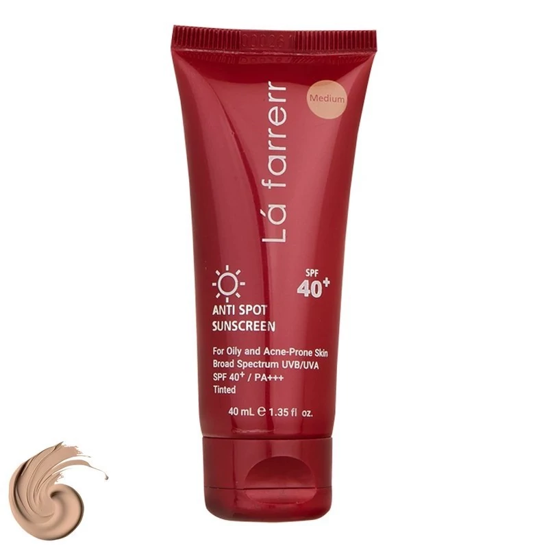 ضد آفتاب رنگی پوست چرب لافارر spf40