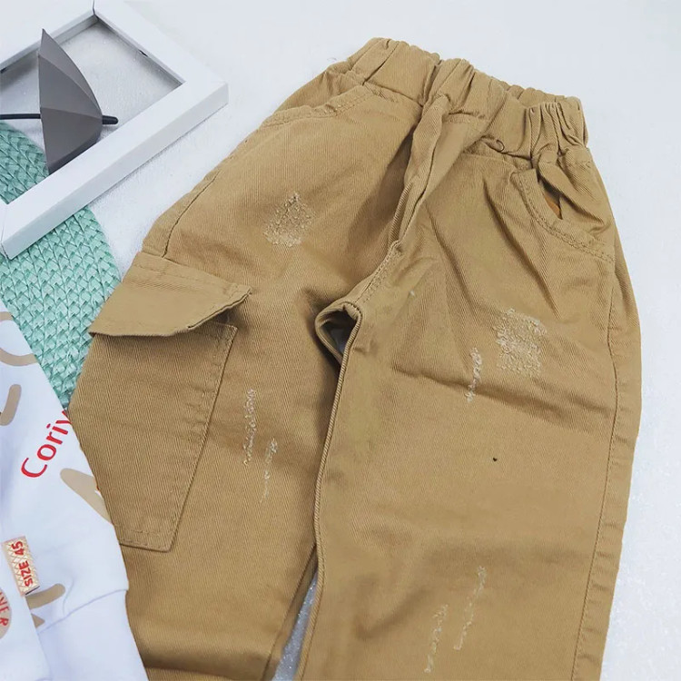 ست بلوز و شلوار پسرانه طرح حروفی جنس دورو پنبه و کتان