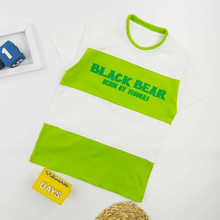 تیشرت پسرانه طرح BLACK یقه گرد پنبهای مناسب بهار و تابستان