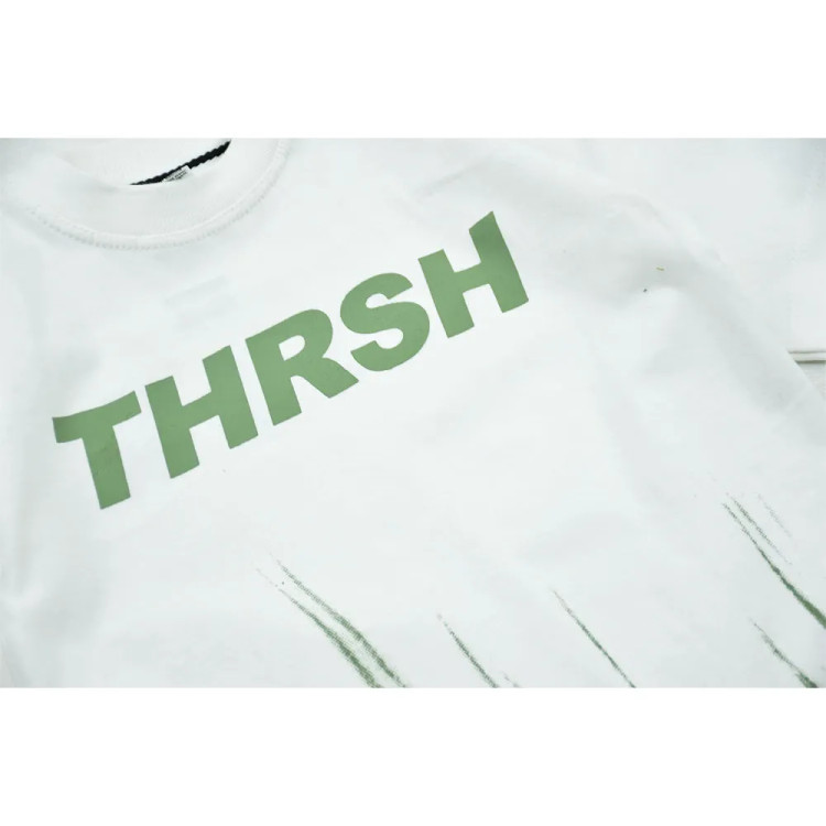 ست تیشرت و شلوارک پسرانه طرح THRSH رنگ سفید کد 11664