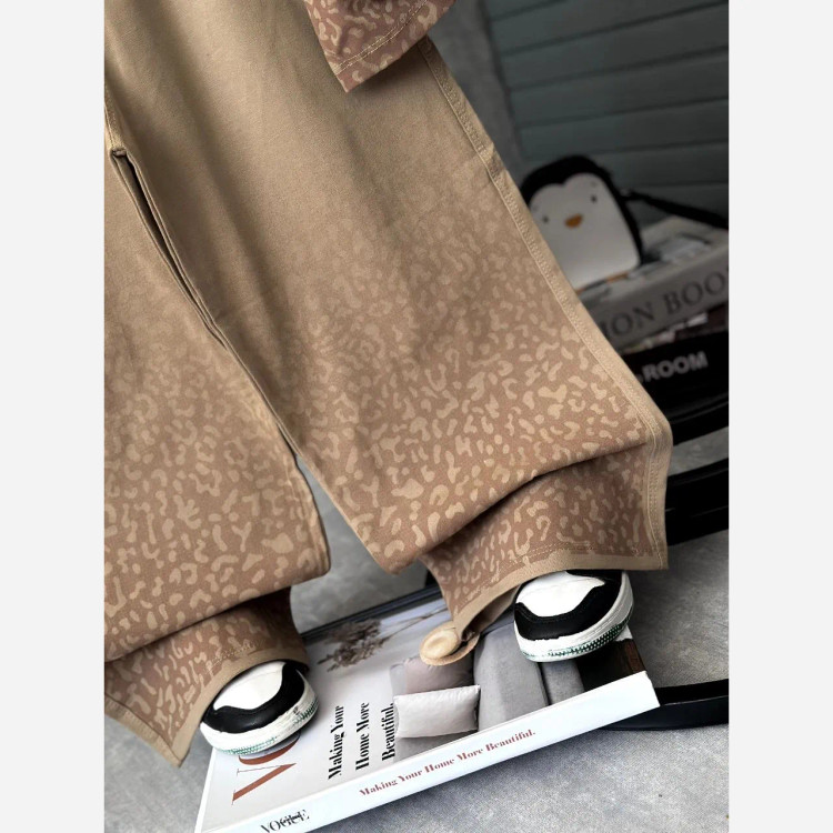 ست بلوز شلوار بگ دخترانه طرح Beautiful نخ پنبه لاکرادار سایز 50 تا 65