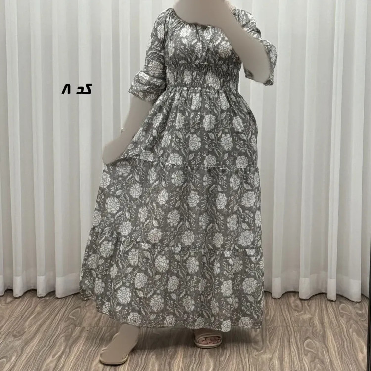 پیراهن عروسکی نخی زنانه و دخترانه فری سایز مناسب تا 44