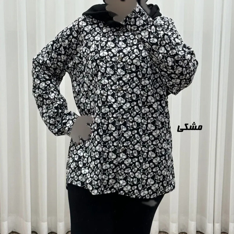 شومیز نخی جلوباز دکمهدار زنانه و دخترانه پارچه خارجی چهارفصل