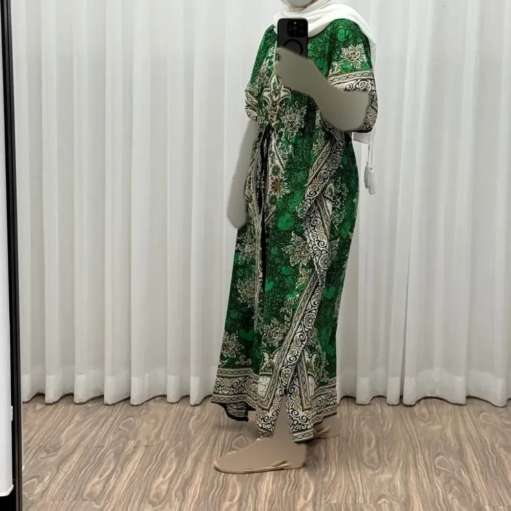 پیراهن پانچ زنانه سیلک هندی فری سایز مناسب تا 54 با قابلیت تنظیم سایز (گتدار)