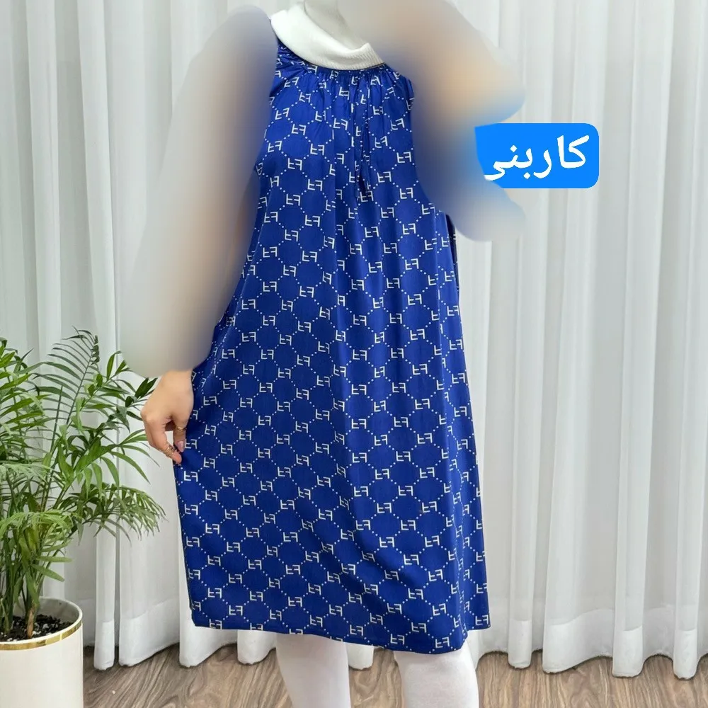 سارافون نخی زنانه فری سایز تا 56 چهارفصل تنخور شیک و راحت مناسب باردار و روزمره