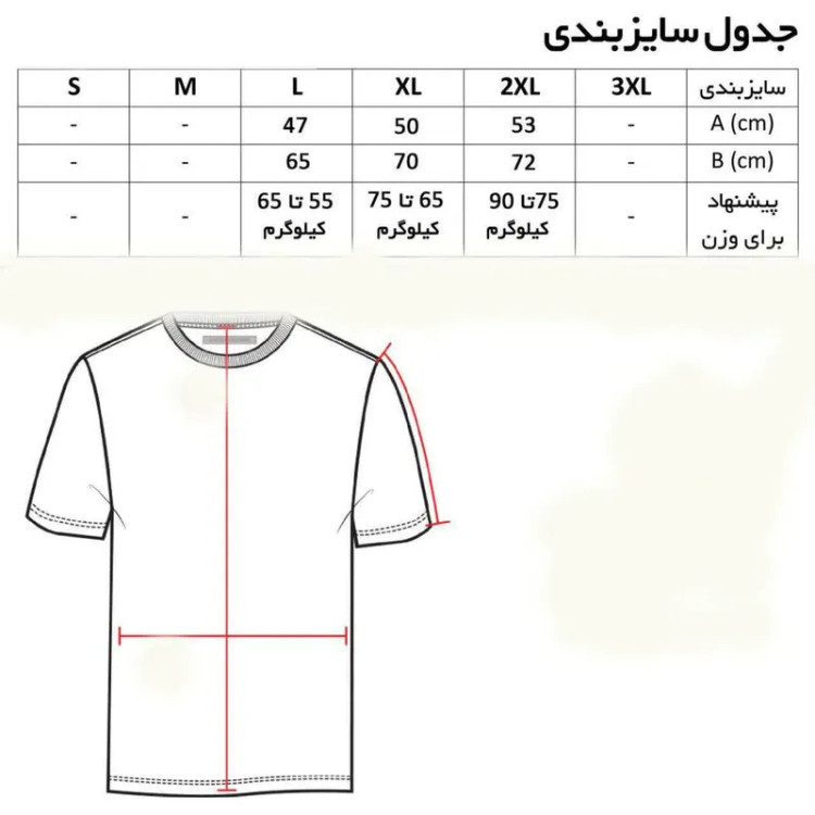تیشرت آستین کوتاه مردانه یقه گرد پنبه ای کد 7543