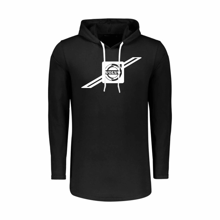 تیشرت کلاه دار آستین بلند مردانه طرح ولوو مدل r4786 جنس نخی اعلا سایزبندی L XL 2XL سه رنگ سفید مشکی زرد