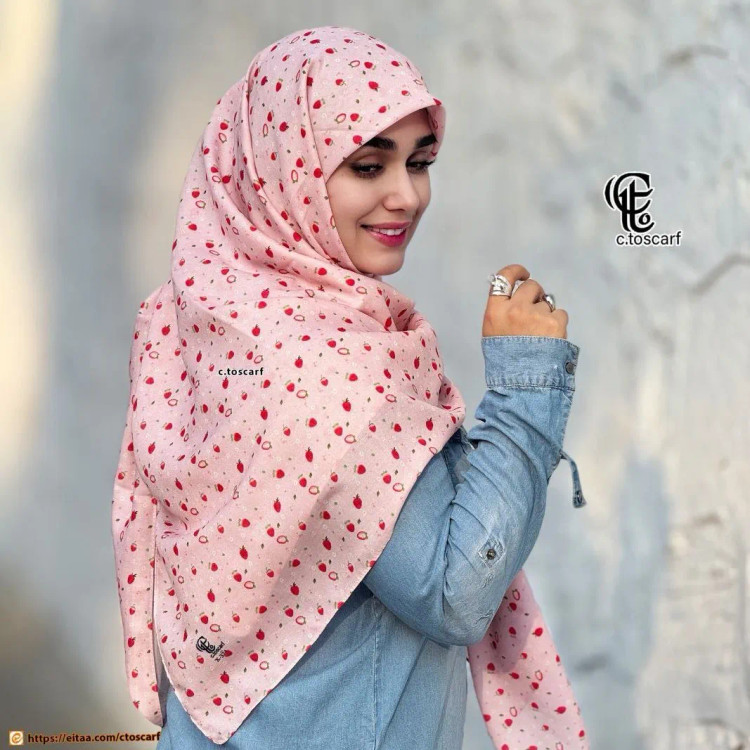 روسری نخ کاستوم طرح روژین چرخ دوز قواره بزرگ 140 سانتیمتر