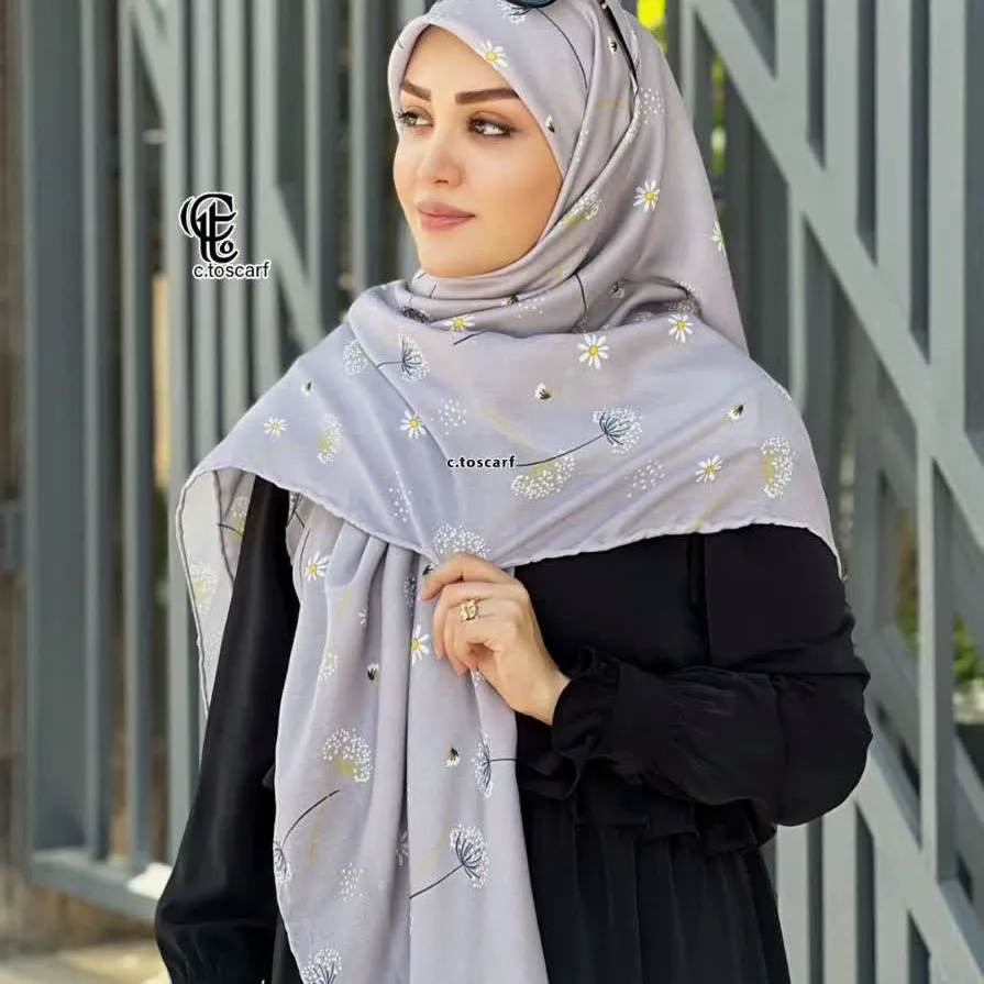 روسری نخی قاصدک طرح سهراب قایق 140 سانتی متر