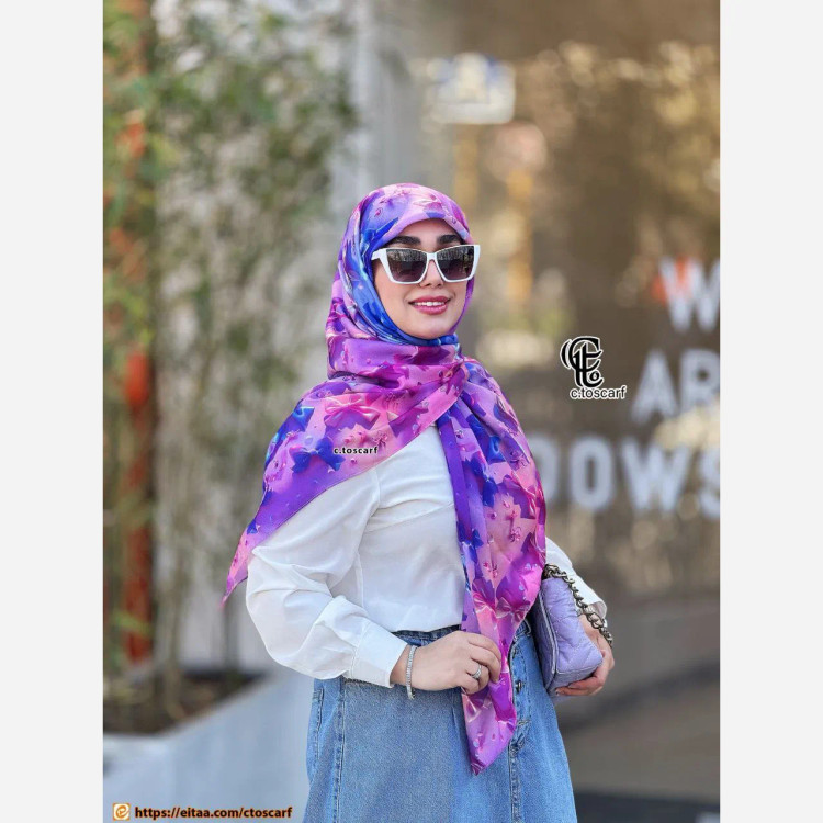 روسری نخ کاستوم طرح ماندانا قواره 110