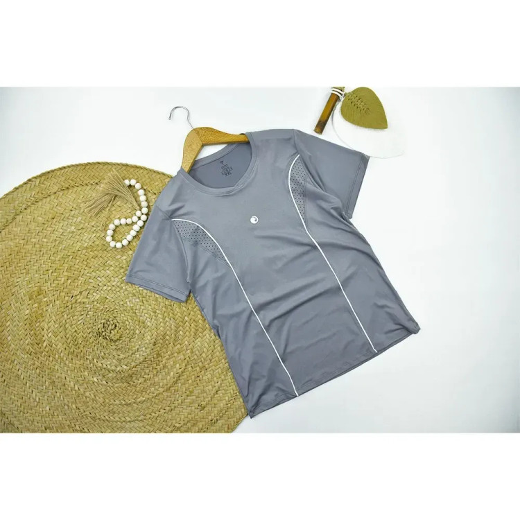 تیشرت باشگاهی زنانه لیزری یقه گرد جنس اسپندکس کد 11791
