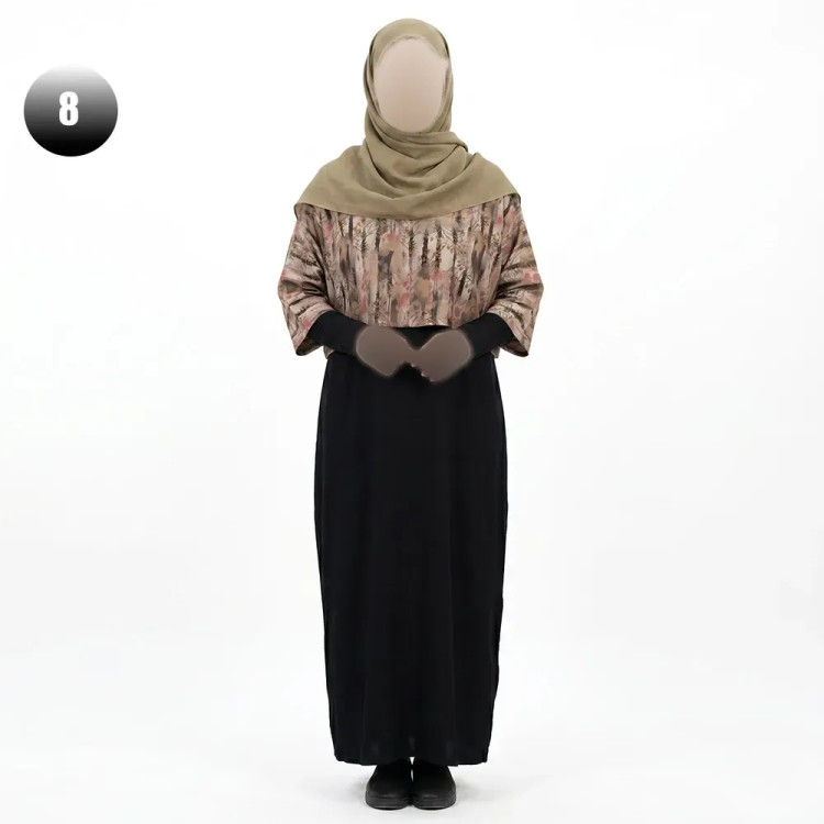 ست کراپ و سارافون زنانه طرح دار کد 11768