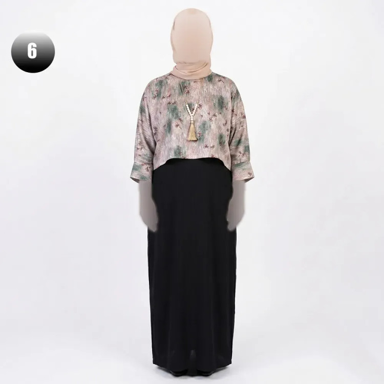 ست کراپ و سارافون زنانه طرح دار کد 11768