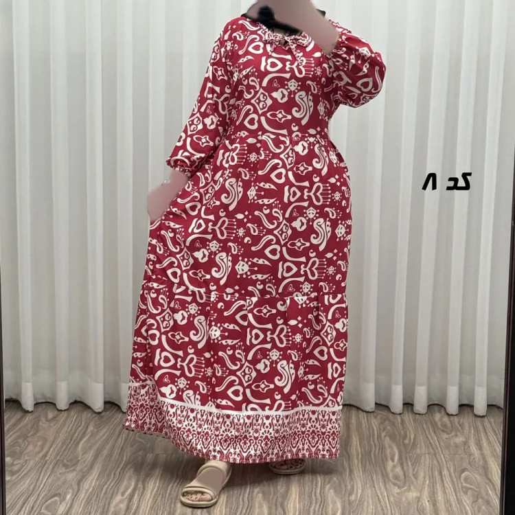 پیراهن ساحلی زنانه مدل دنیا جنس فلور بوگاتی فری سایز مناسب تا 44