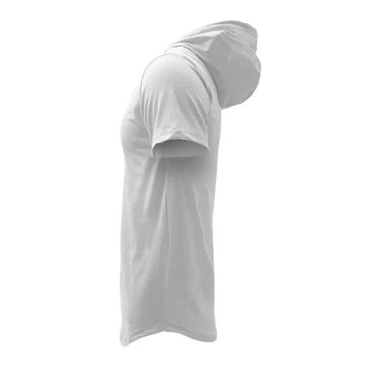 ست تی شرت و شلوار مردانه کلاه دار آستین کوتاه یقه بنددار پنبه ای طرح ساده دم پا کش زیپ دار