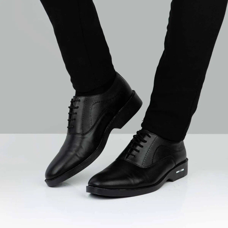 کفش چرم مردانه رسمی مجلسی مدل تیگواین مشکی سایز 40 تا 44