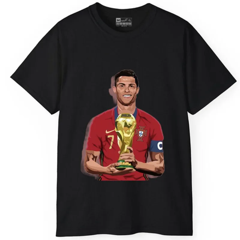 تیشرت آستین کوتاه مردانه طرح فوتبالی کریستیانو رونالدو مدل 967