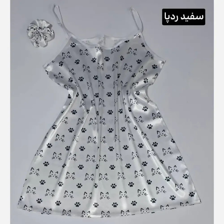 تاپ بلند زنانه مدل واسکارنچی جنس ساتن الیکس فری سایز