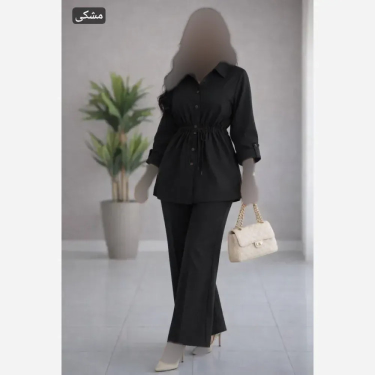 ست شومیز و شلوار زنانه مدل یاسمن جنس سوپر ایوا فری سایز تا 48
