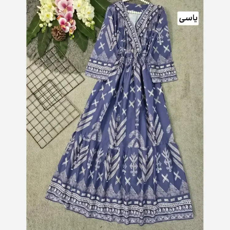 پیراهن ساحلی سنتی زنانه جنس الیزه فری سایز 38 تا 46