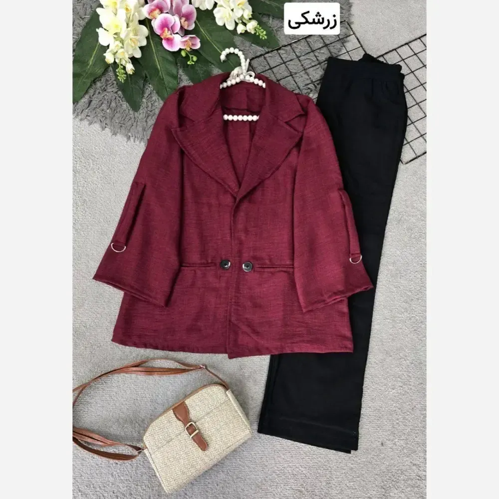 کت زنانه مدل طیبه جنس شانتون فری سایز 38 تا 48