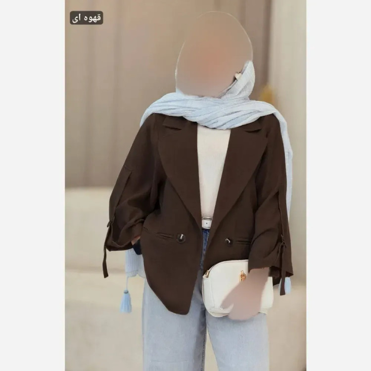 کت زنانه مدل طیبه جنس شانتون فری سایز 38 تا 48