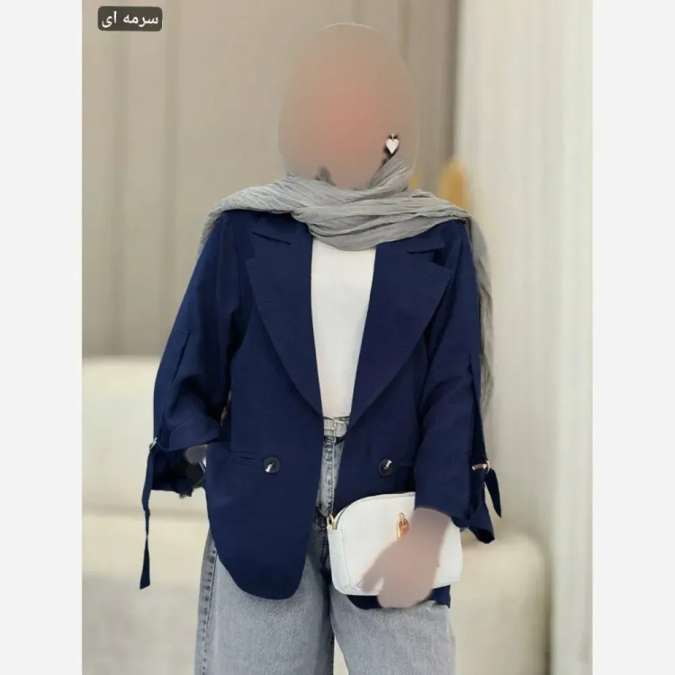 کت زنانه مدل طیبه جنس شانتون فری سایز 38 تا 48