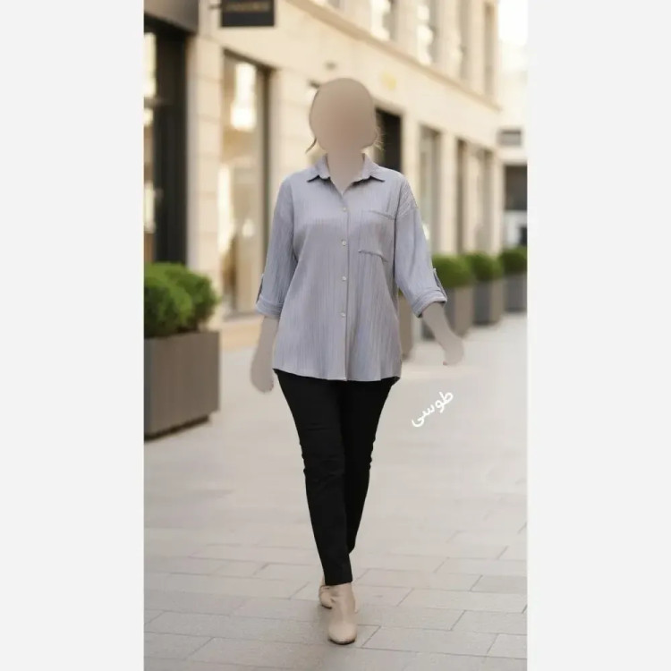 شومیز مانتویی شیما 278 سوپر آیوا فری سایز 38 تا 46 زنانه